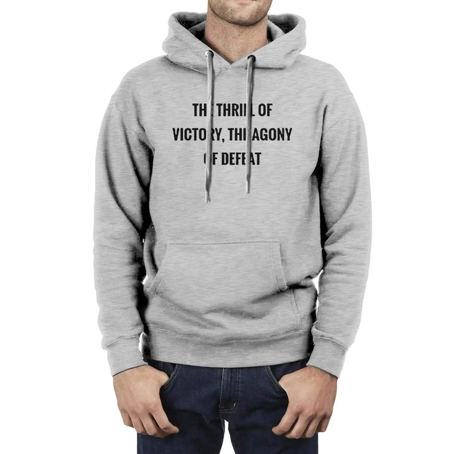 Flames Wolf The-Thrill-of-Vi-ctory-and-The-Agony-of-Defeat. Mens Novelty Pullover Hoodies Loose Cotton Sweatshirts |
