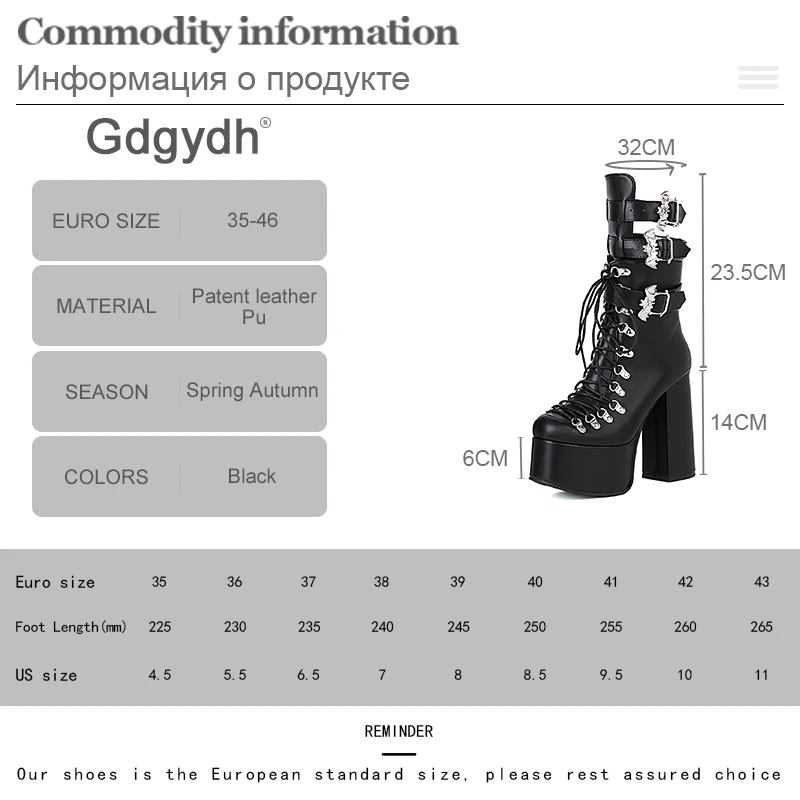Platform Boots For Women Gothic Style Black Bat Wings