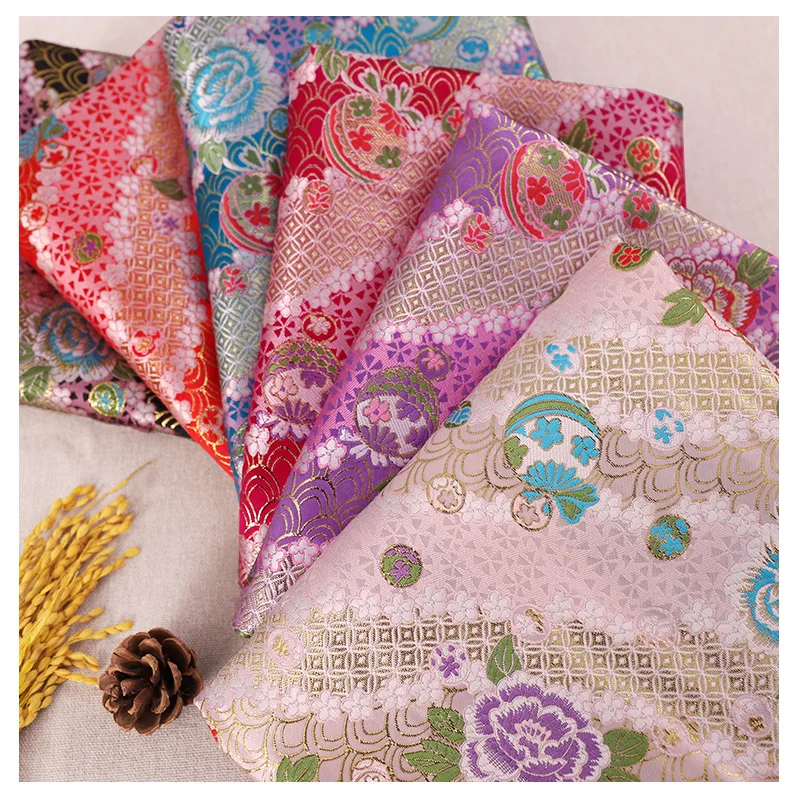 Японское кимоно парча ткань дамасский жаккард одежда костюм обивка мебели материал занавеса ткань для диванных подушек 75 см* 50 см