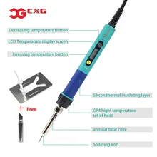 CXG 936d 220 В 60 Вт Электрический паяльник с регулируемой температурой и ЖК-дисплеем с европейской вилкой, паяльная станция с внутренним нагревом, базовая сварочная станция паяльник жало для паяльника паяльник паяльни