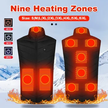Chaleco calefactable con USB para hombre y mujer, chaleco térmico, cálido, para invierno