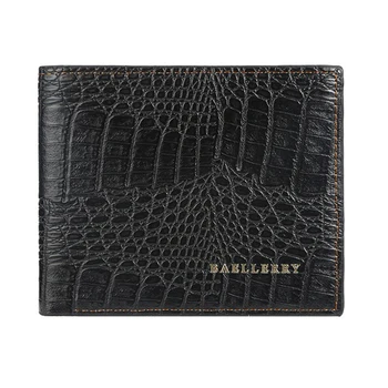 

baellerry men's short wallet Europe and the United States multi-card thin wallet crocodile pattern leather wallet