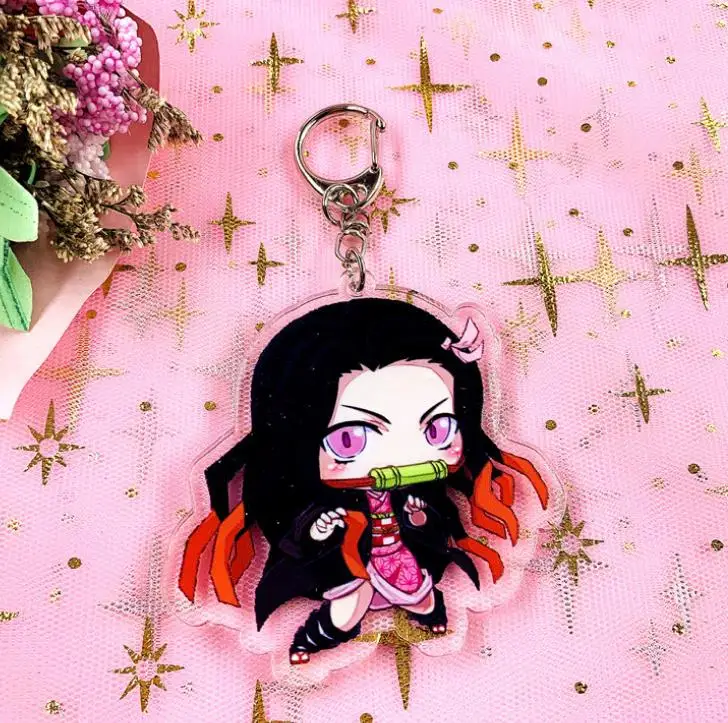 1 шт. новый японский мультфильм аниме демон Slayer Kimetsu no Yaiba Kamado Nezuko Косплей акриловый брелок Подвеска фигурка игрушки подарок