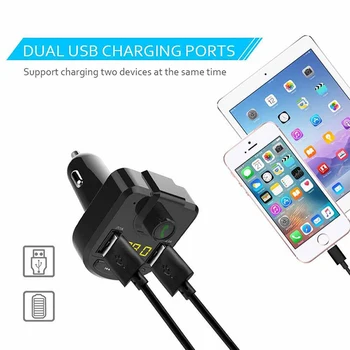 

Bluetooth Wireless FM Transmitter MP3 Player USB Charger Car Kit 12-24V Black