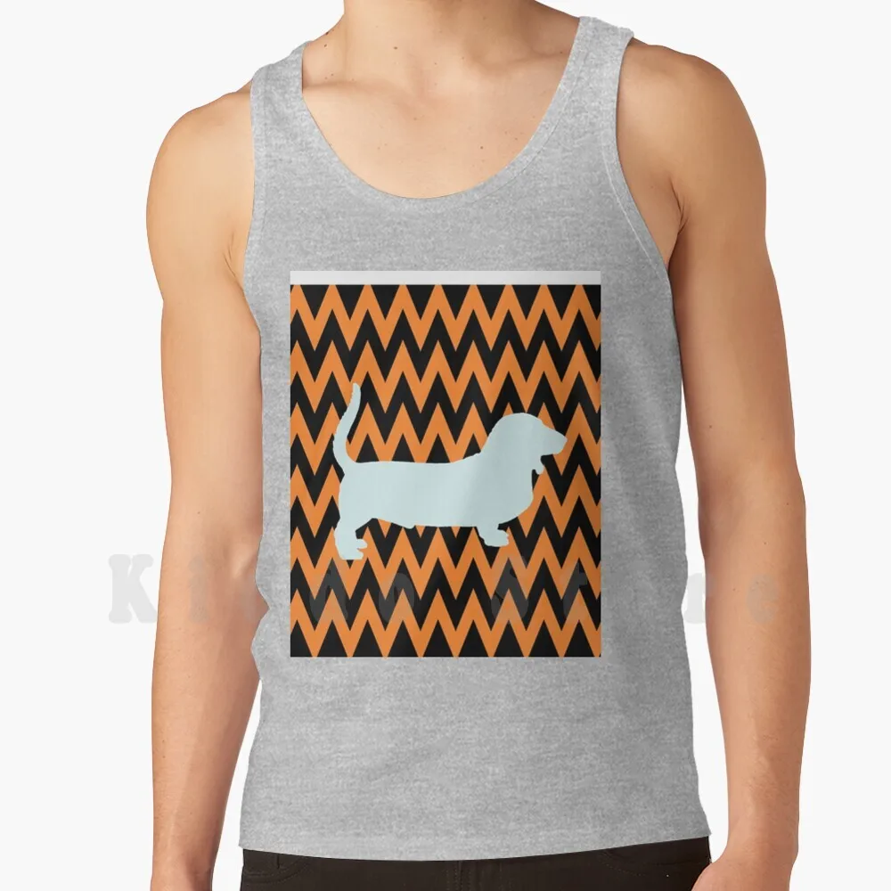 Basset Hound Canotte Gilet 100% Cotone Basset Hound Basset Hound Arancione Arancione Nero Arancione E Nero Nero Arancione Nero