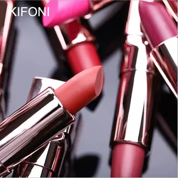 

New Arrival KIFONI brand makeup beauty matte lipstick long lasting tint lips cosmetics maquiagem make up red batom T1543