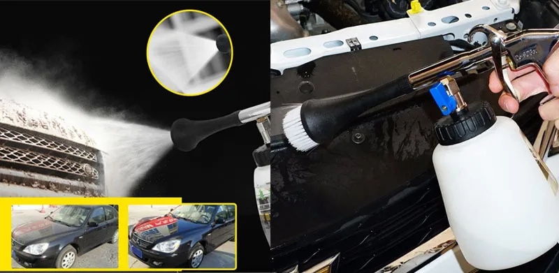 Автомойка высокого давления для обслуживания Tornador портативный внутренний пистолет для глубокой очистки омывателя кабины с щеткой, работающей на воздухе