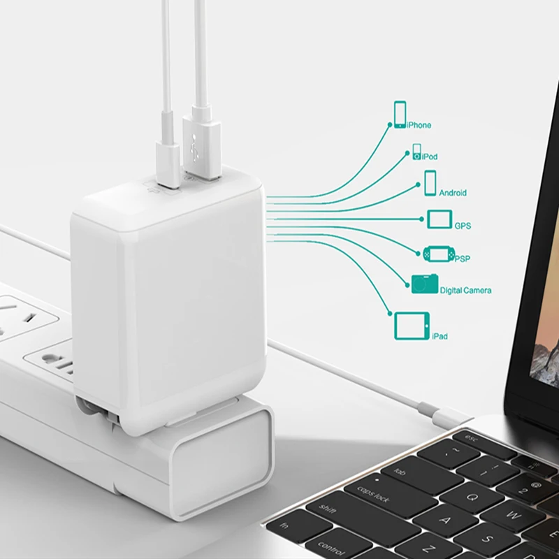 Зарядное устройство DataRoad с двумя USB портами 60 Вт 4 0 дюйма|Зарядные устройства| |