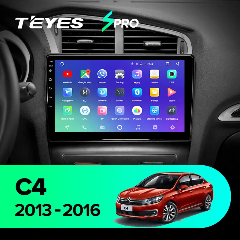 TEYES SPRO Штатная магнитола для Ситроен С4 Citroen C4 2 B7 2013 2014 2015 2016 Android 8.1 до 8 ЯДЕР 4 + 64ГБ