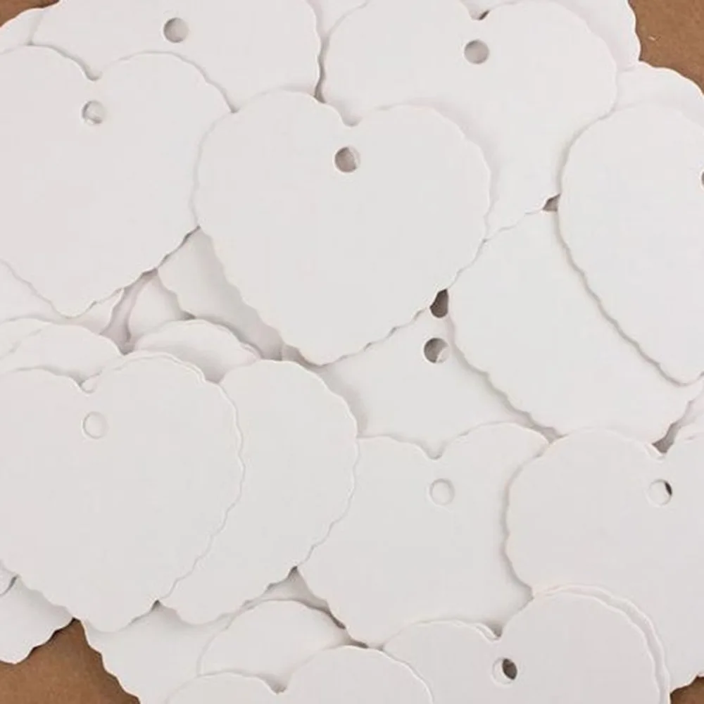 50 шт крафт-бумага в форме сердца маленькая этикетка Diy Ювелирные изделия Прямая поставка