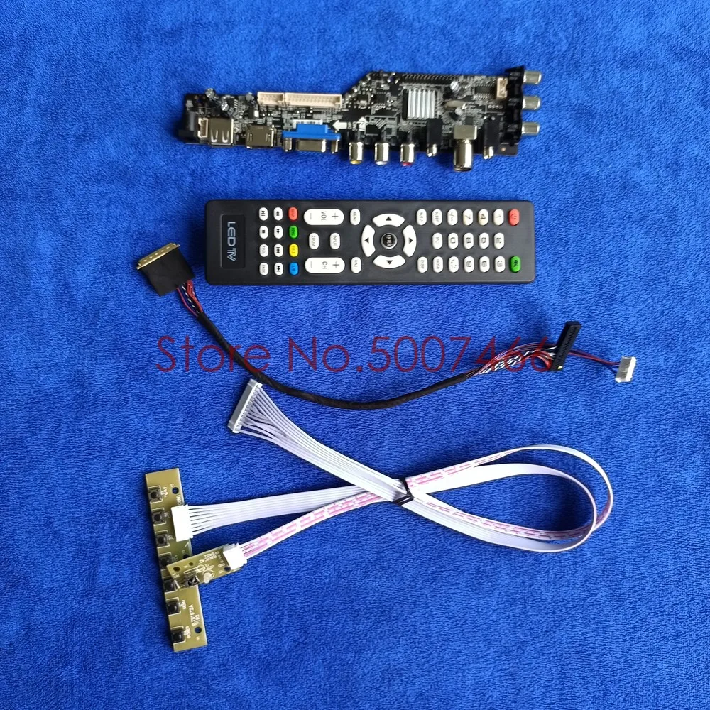 Fit LTN156AT02-T01/W01/W02/W04 screen 1366*768 40 pin LVDS 3663 TV digital AV VGA USB DVB upgrade ЖК диск board DIY Kit | Компьютеры