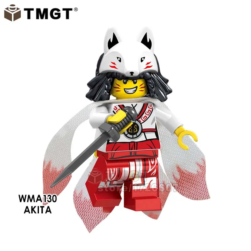 Мини-кирпичи ниндзя Akita Garmadon Nya Jay Zane и Kai Cole Harumi Samurai X Вэй Снейк оружие строительные блоки детские рождественские игрушки - Цвет: Абрикосовый