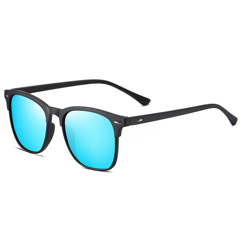 black blue ELITERA мужские Поляризованные Винтажные Солнцезащитные очки женские классические модные солнцезащитные очки для вождения - Цвет линз: black blue