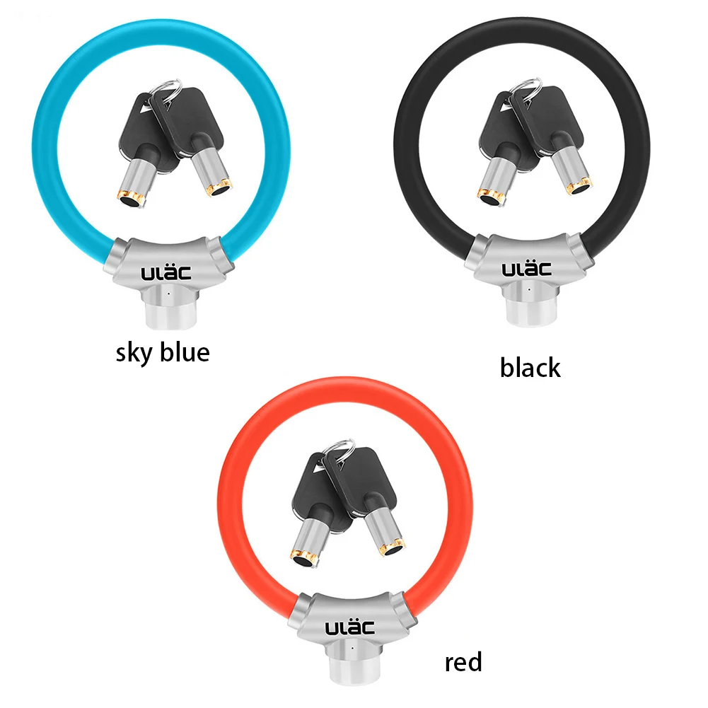 Safety Accessories Motorcycle With 2 Keys Protection Outdoor Universal Portable Bicycle Lock Cycling Mini Ring Anti-theft PVC
