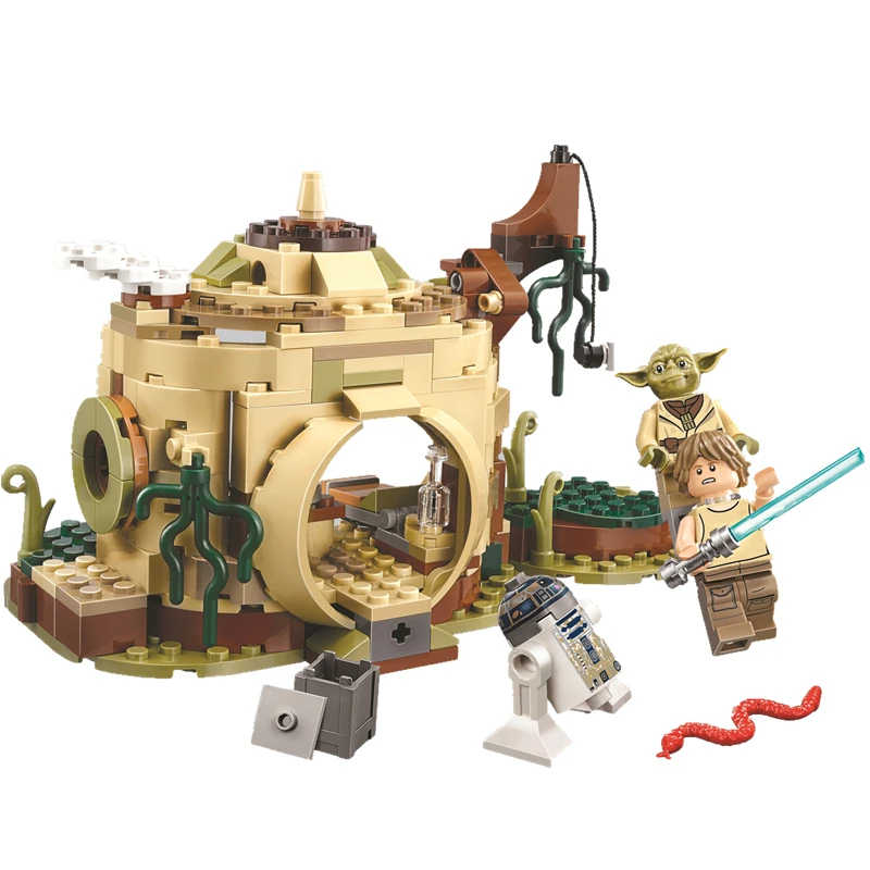 

Star Wars Yoda's Hut Luke Skywalker R2-D2 Training Fighter Action Figures Building Blocks Sets Kits Bricks Compatible