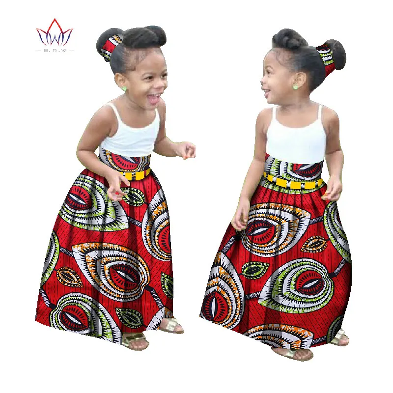 Летняя детская одежда с Африканским рисунком на заказ, модная длинная юбка для девочек одежда с принтом Дашики в африканском стиле юбка для девочек Повседневные Вечерние юбки, WYT34 - Цвет: 12