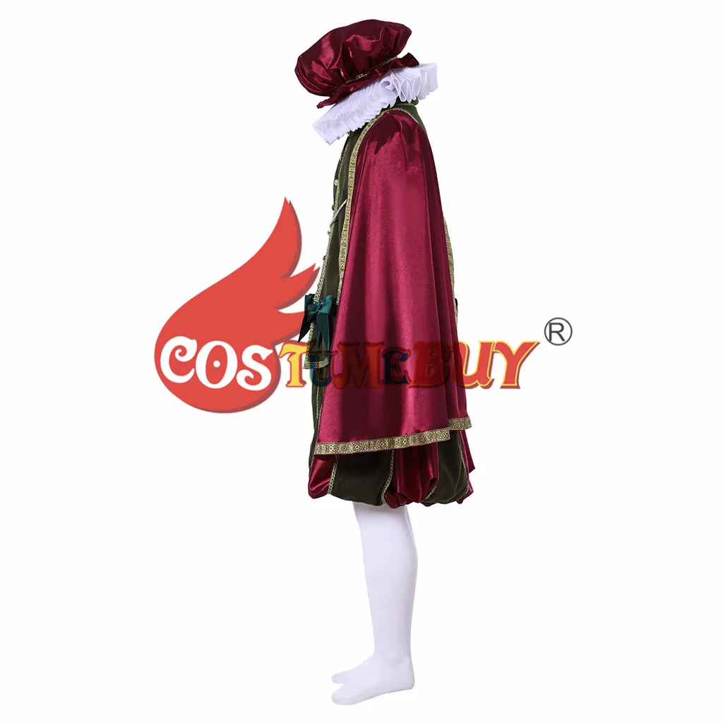 Costumebuy Тюдор елизабетанский аристократ мужской Викторианский принц Костюм в стиле «Ренессанс» Средневековый Королевский военный костюм на заказ