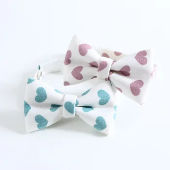 

Breakaway Cat Collars with Bell and Bowtie Valentine's Day Cat Collar with Bell Breakaway Adjustable Love Heart