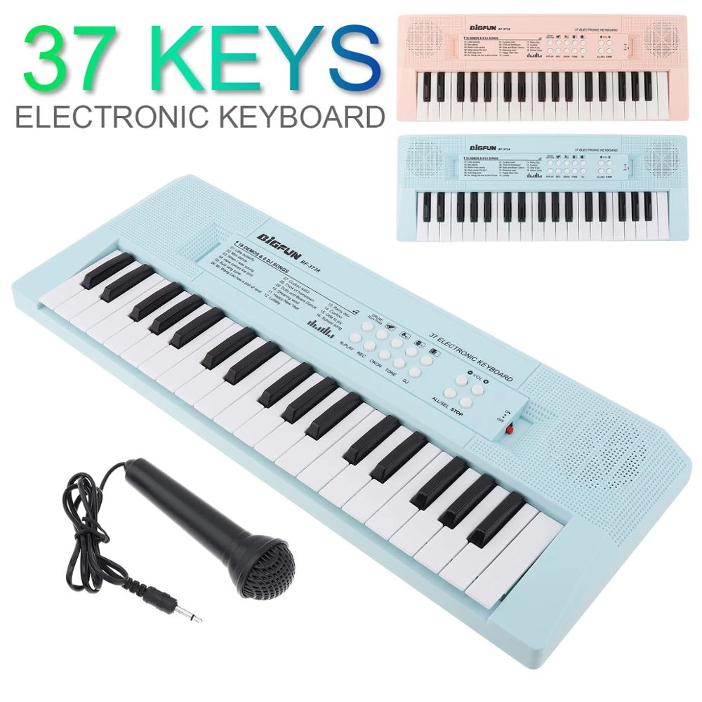 Keyboard 37 Mini Tasten USB-C MIDI Piano Controller Batterie tragbar Weiß Pink