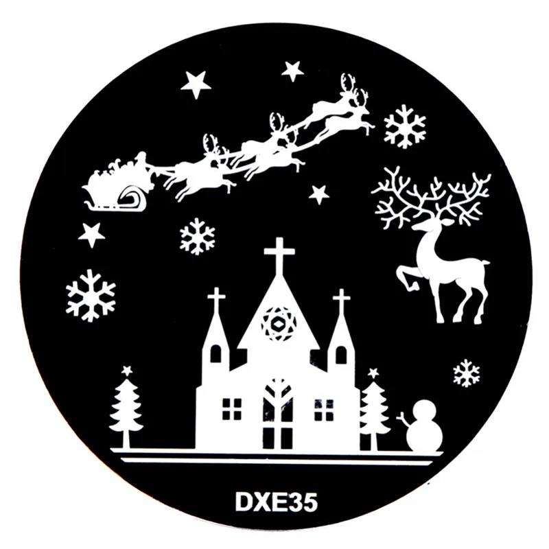 05DXE35 30 стилей печать для дизайна ногтей изображения пластины штамповки маникюрный шаблон Декор DIY Рождественский стиль ногтей Советы DIY дизайн ногтей шаблоны инструменты - Цвет: 05DXE35