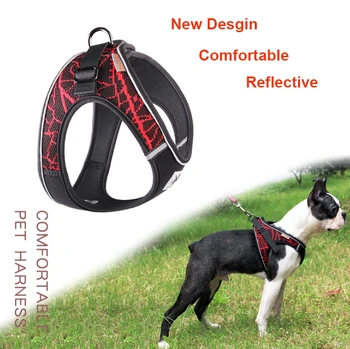 

Dog Harness Vest No Pull Reflective Dog Harness Soft Padded Pet Puppy Harnesses Adjustable For Small Medium Large Dogs XS S M L