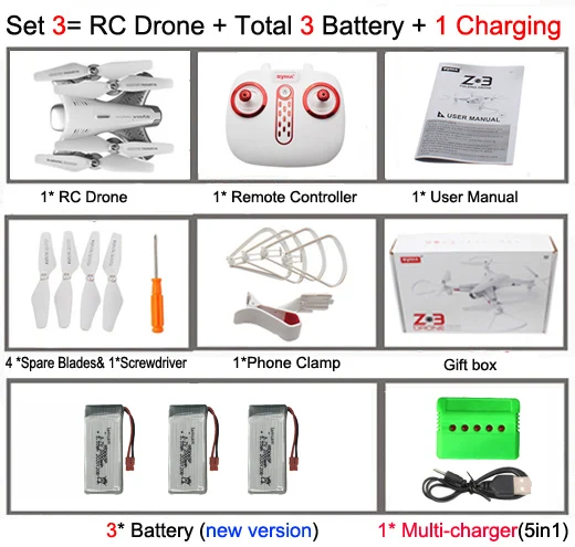 new version Syma Z3 Smart Foldable FPV RC Quadcopter Optical Flow Drone with HD Wifi Camera Real-time Altitude Hold Flow Hover remote control helicopter price RC Helicopters