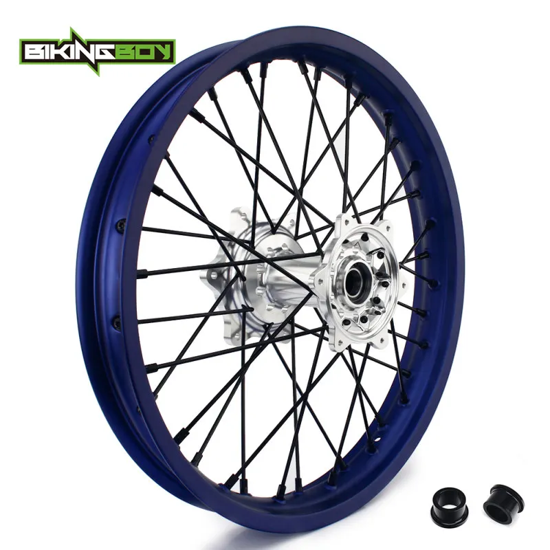 BIKINGBOY спереди и сзади 2" 19" обод колеса концентратора для Yamaha YZ250F YZ450F YZF 250 YZ-F 450 09, 10, 11, 12, 13, 14, 15, 16, 17, 18, 19, мотокросс - Цвет: YZF 09-13 Rear Sil