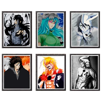 

Set of 6 Anime Bleach Hollow Ulquiorra Ichigo Yhwach Fabric Wall Decorative Art Prints Poster,8 x 10 Inches,No Frame