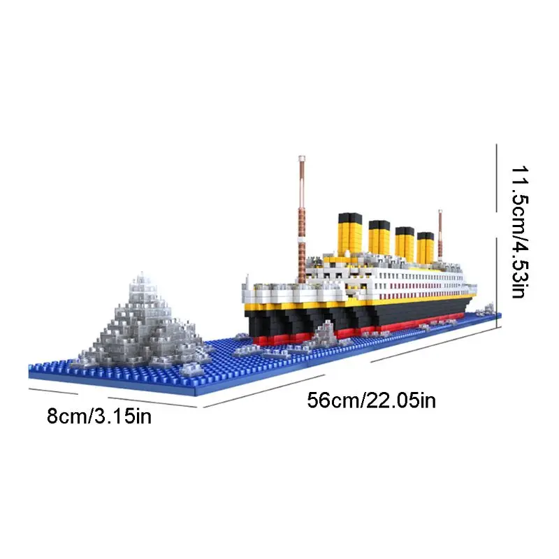 1860 шт Titanic модель круизного корабля Строительный блок Набор Микро Мини блоки DIY игрушки P31B