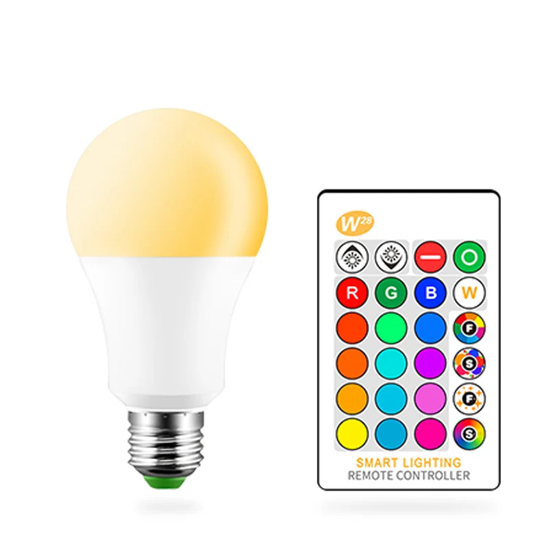 AC 110 V 220 V E27 RGB светодиодный светильник 5 W 10 W 15 W RGB RGBW rgbww лампада сменная красочная Светодиодная лампа RGBW с ИК-пультом дистанционного