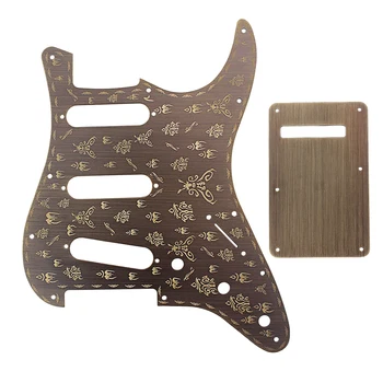 

Aluminum Alloy SSS Pickguard Scratch Plate with Backplate for ST Electric Guitar, Bronze