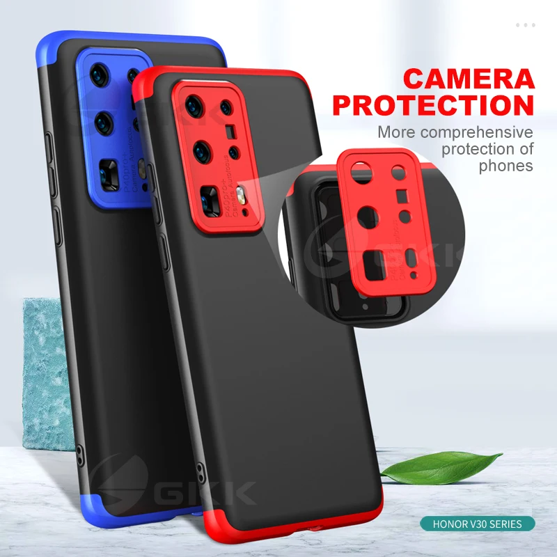 Матовый чехол GKK с полной защитой для Huawei P40 pro plus lite Nova 6 SE 7i 5T противоударный