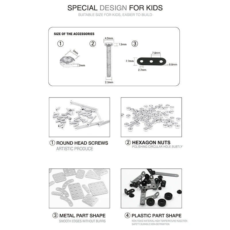 Hot-632Pcs DIY сборная подъемная модель вертолета Строительные блоки Набор кирпичей из нержавеющей стали 3D металлическая модель подарок игрушка