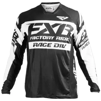 

FXR MTB MotoCross Jersey MX BMX Off-Road Motorcycle Racing Long Sleeve T-shirt for Moto GP Racing Wear Black Jersey