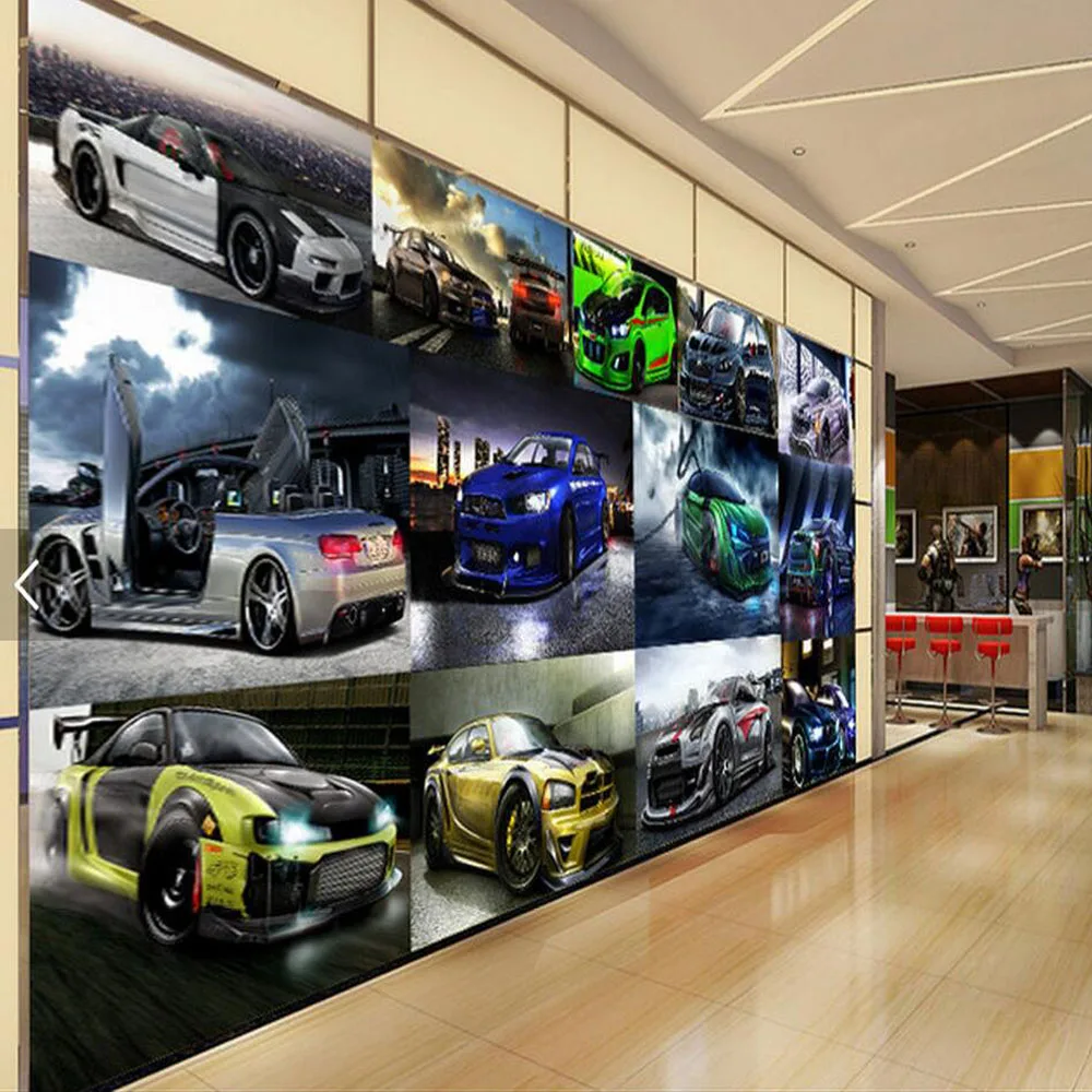 HD фото роспись Sportscar обои для гостиной ТВ фон кафе бар K TV настенное Искусство