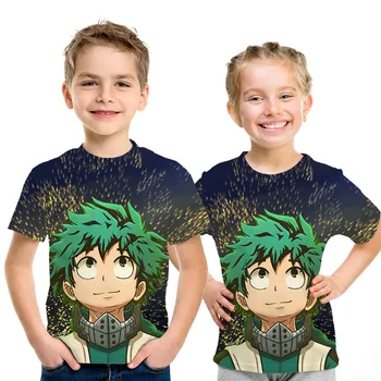 

Anime Funny T-Shirt Kid Japanese T Shirt Boku No Hero Academia 3d children T Shirt Boys Harajuku My Hero Academy Tee Shirt Girls