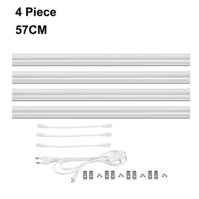 Светодиодный светильник для бара 6 Вт 10 Вт T5 светодиодный светильник для кухонного шкафа алюминиевый 29 см 57 см светодиодный энергосберегающий светодиодный светильник с жесткой полосой - Испускаемый цвет: 4pcs 10W