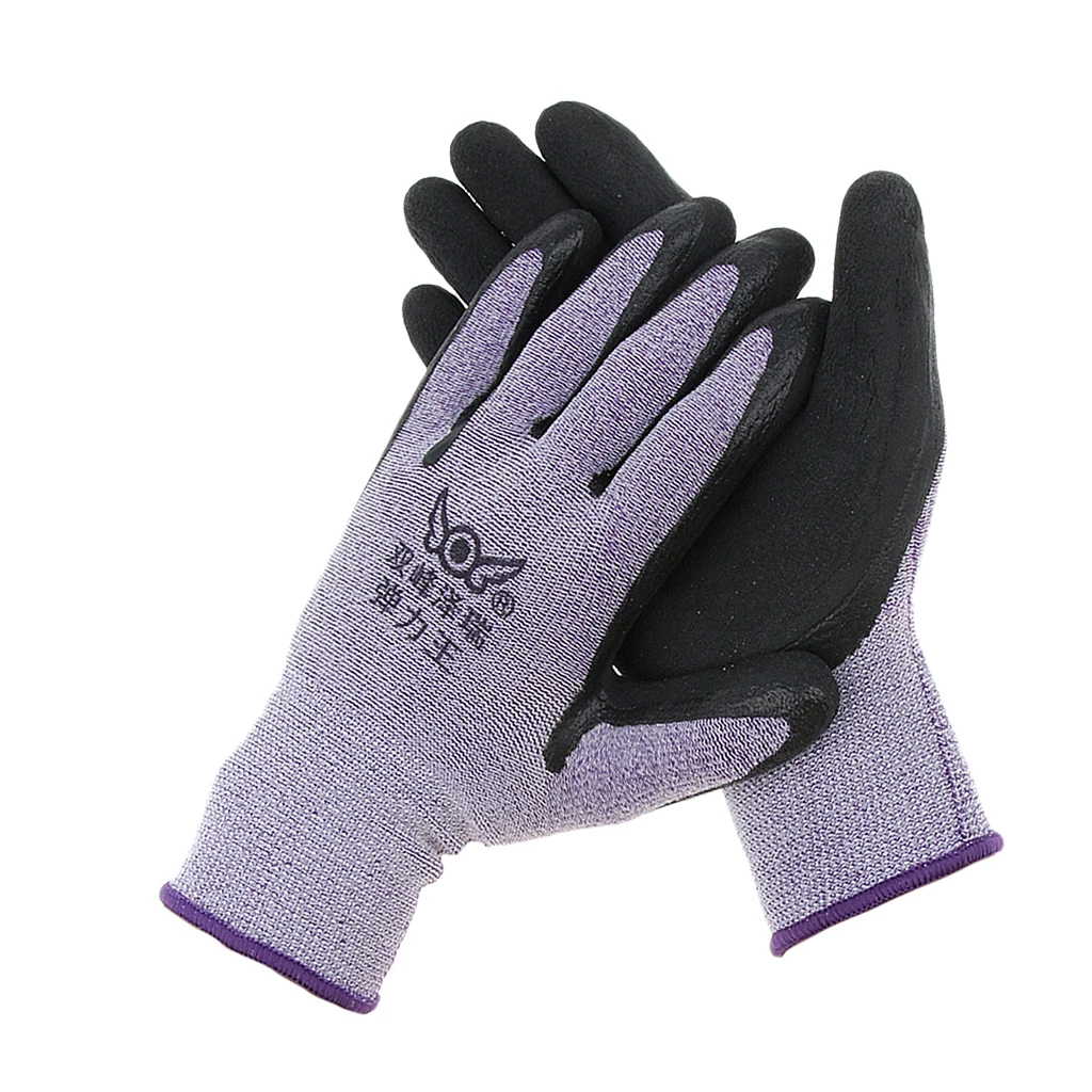 Nylon Latex Anti-Slip Elastic Safety Work Protective Gloves, Excellent Grip
