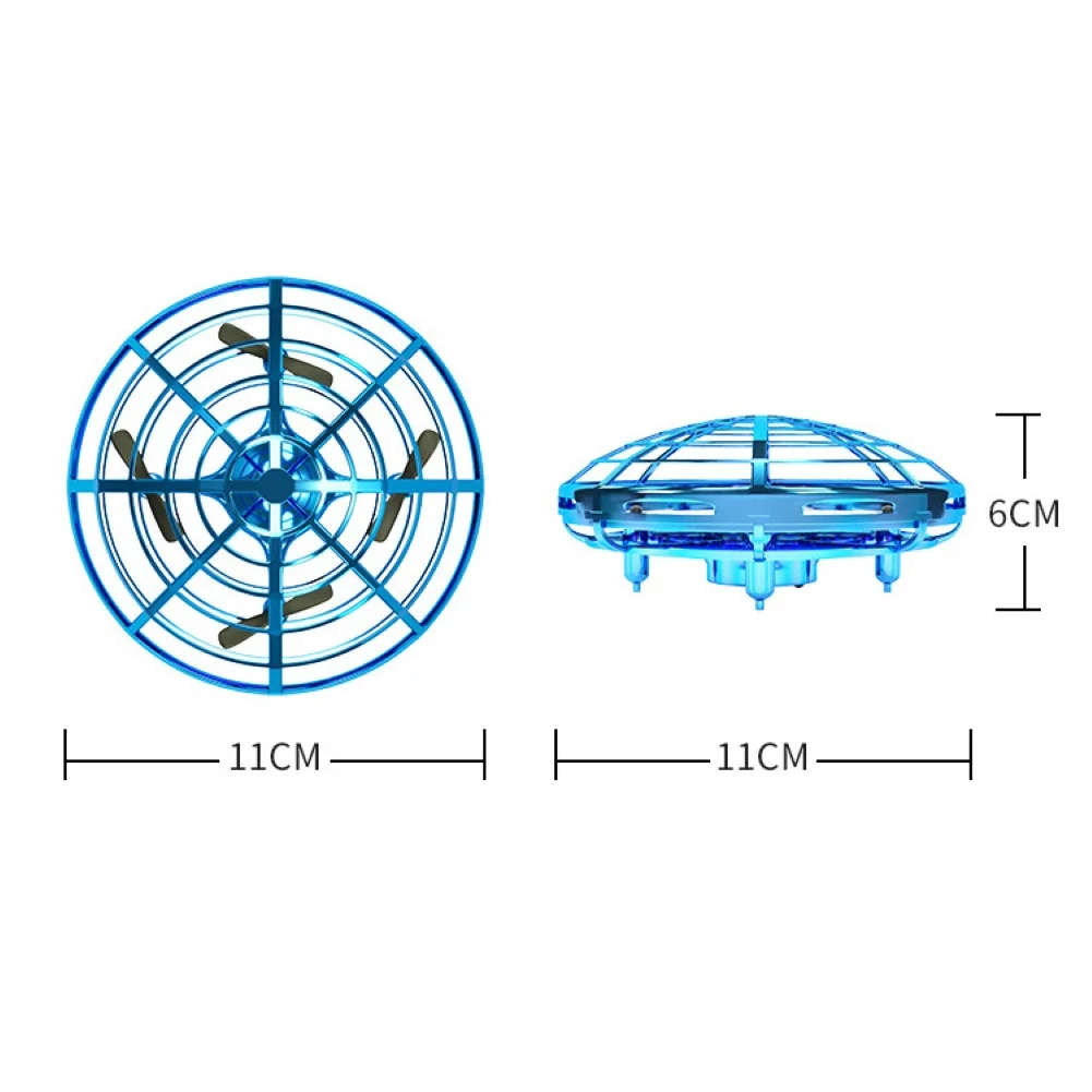 Мини малыш 4 оси UFOs 360 градусов вращения Летающий светодиодный индукционный ручной летающий самолет игрушка индукционный беспилотник детская электронная игрушка