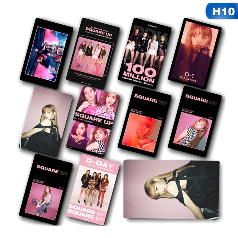 10 шт./компл. KPOP BLACKPINK альбом самодельные Бумага ЛОМО карта фото карты Стикеры плакат HD Фотокарта вентиляторы - Цвет: H10