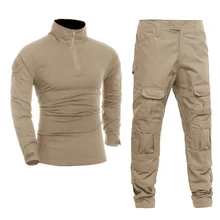 Армии США камуфляж Охота Одежда Военная Тактическая Боевая форма одежды Для мужчин боевые брюки Костюмы комплект Airsoft Снайпер камуфляж костюм