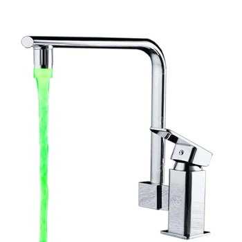 

water power color in green light Led Kitchen Water Saving light(No need battery) with adaptors