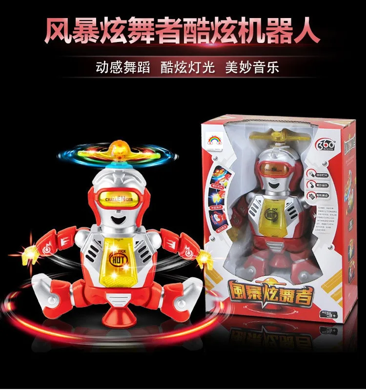 

Hot Dance King of Challenge Electric Intelligent Robot Light Music Children'S Educational Toy Night Market Stall Hot Selling