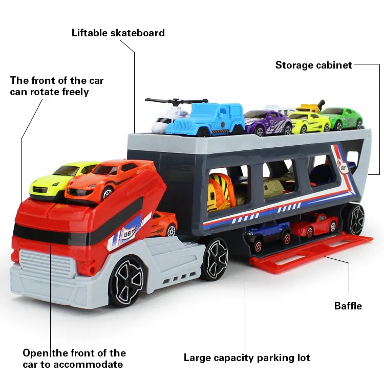 Beste 2019 Big Size Racing Opslag Auto Speelgoed kinderen Truck Racing Vliegtuig Model Speelgoed Voor Kinderen Gift