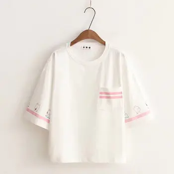 

New Print T-Shirt Women O-neck Casual Girl Short Sleeve t shirt women 2018 Cotton