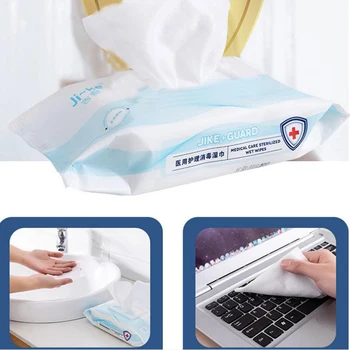 

10pcs/bag Portable Adult Baby Wet Wipe Alcohol Wet Wipes Wet Tissues Lid Wipes Wet Paper Useful Accessorie