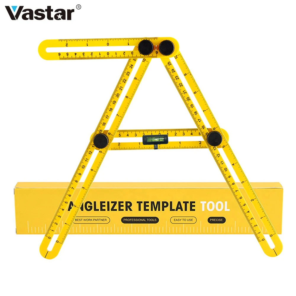 Professional Template Tool Angle Ruler Measuring Protractor Activity Four-fold With Metric Inch Scale Gauging Tools | Инструменты