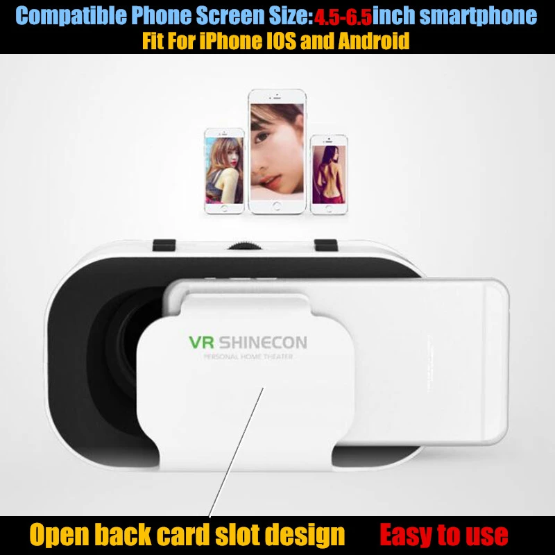 Óculos vr de Tela Gigante para Smartphone Capacete de Papelão do Google Joystick Match Caixa de Realidade Virtual 3d Original G05a Imax 4.56.5 - Image 5