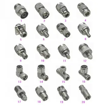 

1pce Adapter N to N / Mini UHF / SMB / FME / FME / BNC / F TV Male plug & Female jack RF Coaxial Connector Right angle / Flange