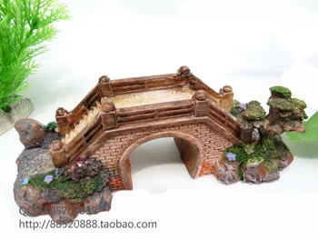 

Fish tank aquarium decoration Mini Bridge Tree Resin Art Ornament L16cm*W6cm*H5cm free shipping